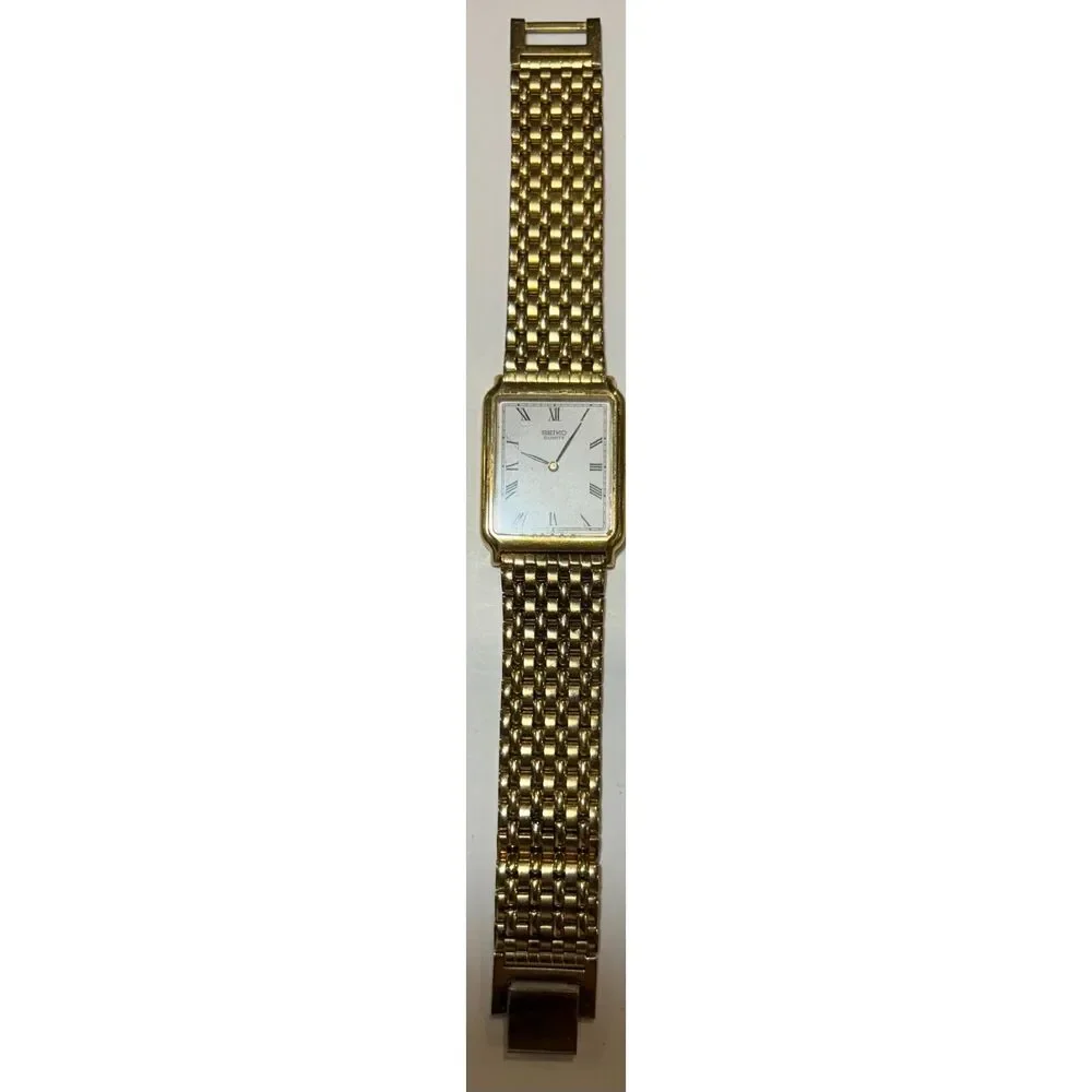 Vintage Seiko Quartz Tank Dress Watch